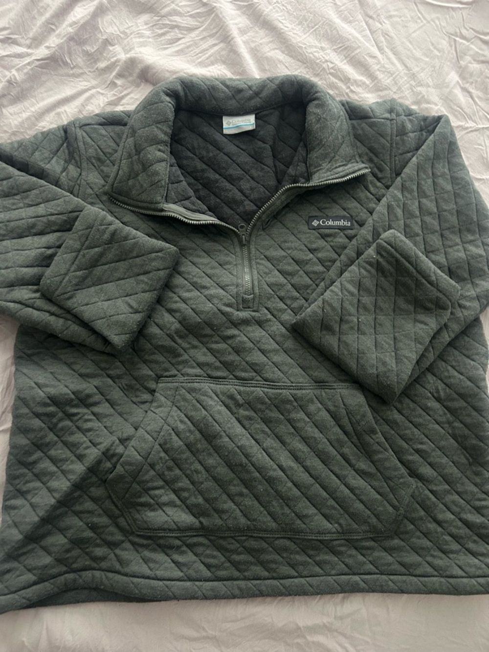 Grey Quilted Pullover with Pocket- Columbia Sportswear Company- Size L